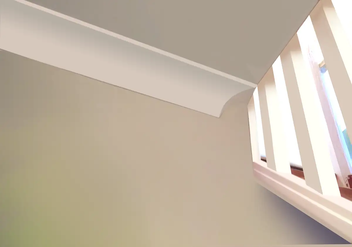 Before: room with damaged plaster walls